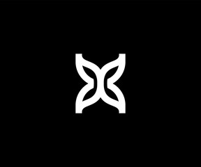 Abstract butterfly logo design vector illustration