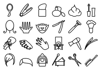 Obraz premium Barber Icon Set