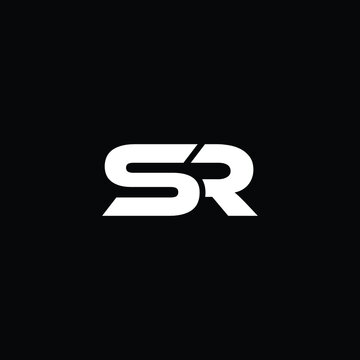 sr letter logo design