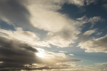 Simple cloudy sky. Nature background
