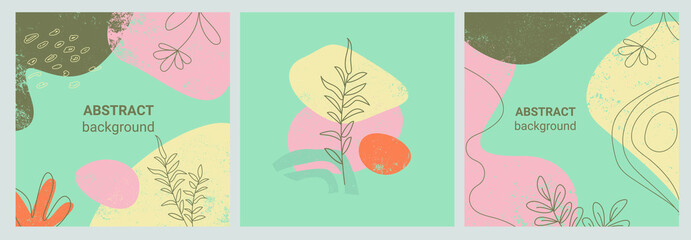 Memphis style banners Set of Colorful templates with geometric shapes, patterns with Memphis fashion. For invitation, presentation. Isolated Vector illustration