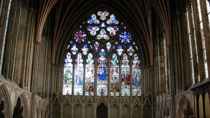 stained glass window in church