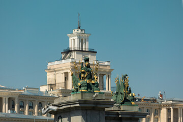 Obraz premium Sculpture elements of the Moscow bridge.