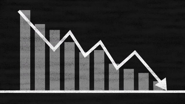 Bad Economy Recession Graph Chart Chalkboard Style