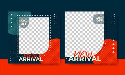 Flyer or social media post template fashion themed