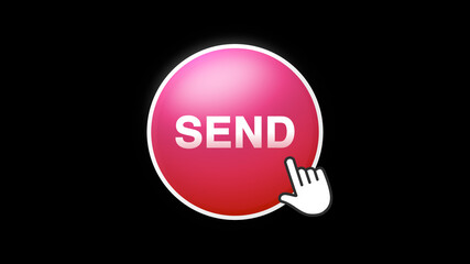Send Button Click on Black Background