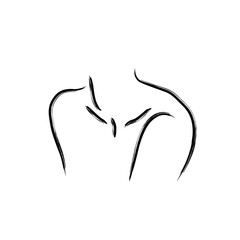 Fototapeta premium One Line Drawing Abstract Woman. Abstract Continuous Line Art Woman Portrait, Minimalist Contour Drawing. Great for Wall Art Decor, Posters, Prints, Tote Bag, T-shirt Design, Mobile Case. Vector