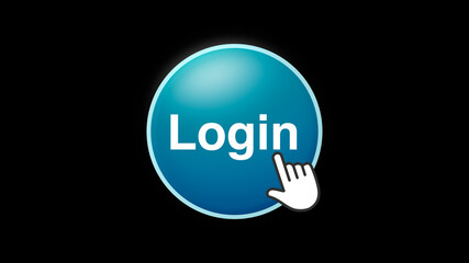 Login Button Click on Black Background