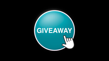 Giveaway Text Button Click on Black Background