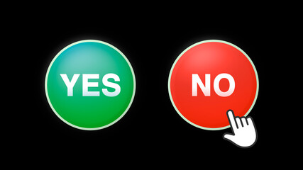 Choosing Yes and No Button - Select No and Click on Black Background