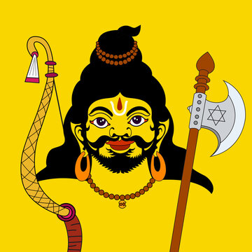 An Indian god: Parshuram, Illustration