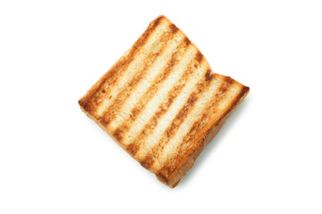 Tasty grilled sandwich isolated on white background