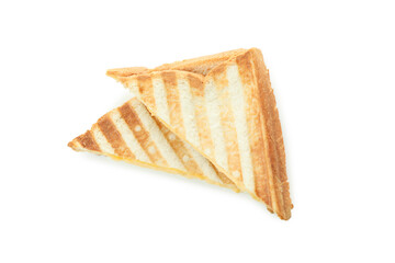 Tasty grilled sandwich isolated on white background