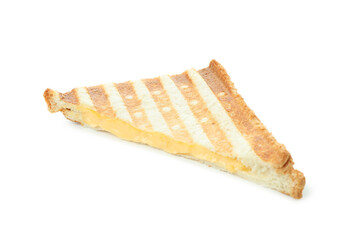 Tasty grilled sandwich isolated on white background