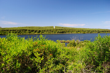 Veduta del lago Baratz, il solo naturale in Sardegna