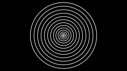 Circular Wave Pattern Animation on Black Background
