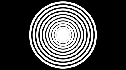 Big Stroke Circular Wave Pattern on Black Background