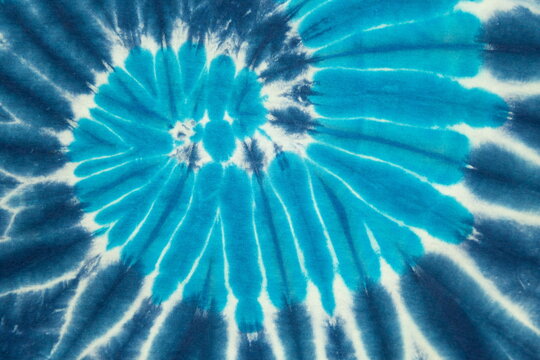 spiral tie dye blue color beautiful background.