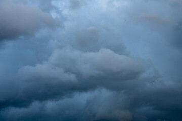 Cloudscape of dark storm and thunder clouds