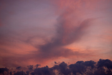 sunset in the clouds