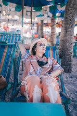 person sitting on a rock