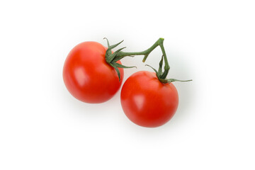 Fresh cherry tomatoes isolated on white background