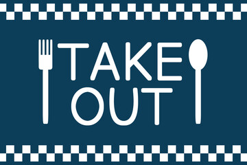 レトロポップな背景　長方形　テイクアウト