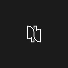 Abstract earphone logo concept