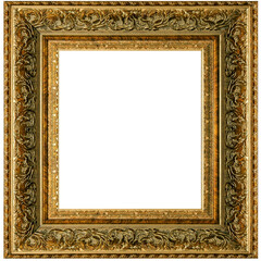 Frame picture gold photo square vintage golden border