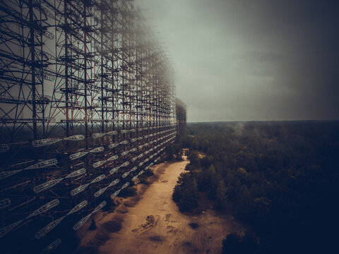 Soviet Horizont radar station Duga in Chernobyl Exclusion Zone, Ukraine