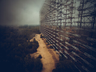 Soviet Horizont radar station Duga in Chernobyl Exclusion Zone, Ukraine