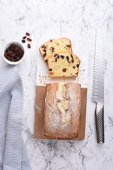 Sweet cake with raisins