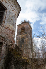 abandoned Orthodox church in the forest