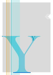 Graurahmen Buchstabe Y 6