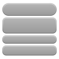 Gray buttons set isolated on a white background