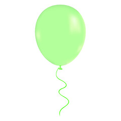 green balloon isolated on a white background