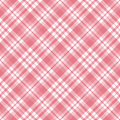 Plaid pattern herringbone in coral pink. Seamless bright tartan check plaid graphic for flannel shirt, skirt, throw, scarf, other modern spring summer womenswear fashion fabric design.