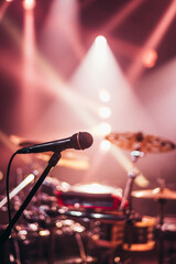 Microphone on a stage