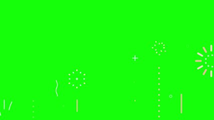 花火の背景 花火大会 打ち上げ花火 アイコン シンプル イラスト 素材 夏 線 Wall Mural Yugoro