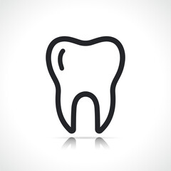tooth or teeth line icon