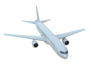Commercial Passenger Plane in Air on White Aviation Cargo Service