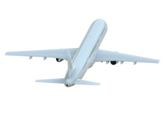 Commercial Passenger Plane in Air on White Aviation Cargo Service
