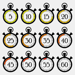 Fototapeta na wymiar Antique Countdown. Pocket Analog timer icons set, illustration, Old Clock picture, watch icon. Countdown. Analog timer icons set, illustration, Clock picture, watch icon