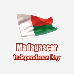 vector illustration for happy independence day Madagascar