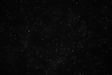 snow black background abstract texture, snowflakes falling in the sky overlay