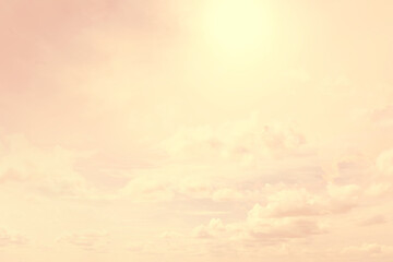 orange sky sunset clouds background, abstract warm background summer sky air