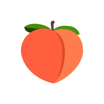 Peach Fruit Emoji Vector