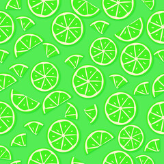 seamless pattern with lemons , green background, citrus fruits  drawing