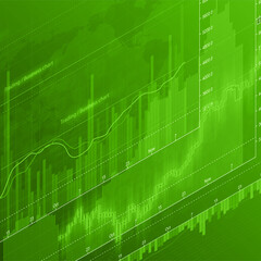 Financial business abstract digital background candle stick graph chart. Stock market investment isometry concept. Finance investment stock market exchange graph infographic vector illustration