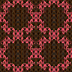 Knitted pattern ornamental. Vector illustration